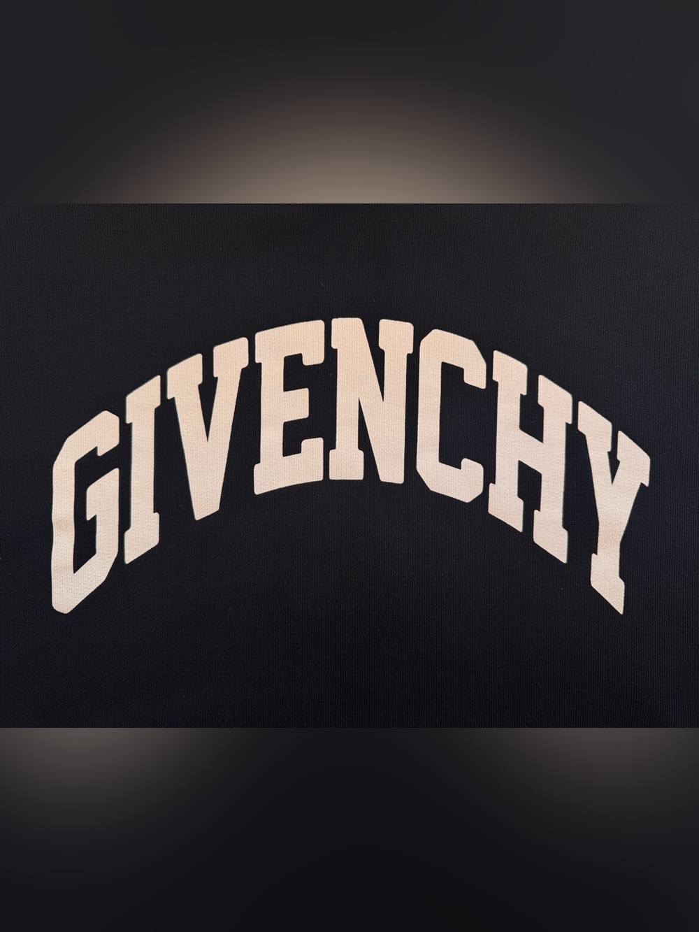 Givenchy Archetype Curved Logo Hoodie Black Cotton Fleece Size XL - Picture 3 of 12